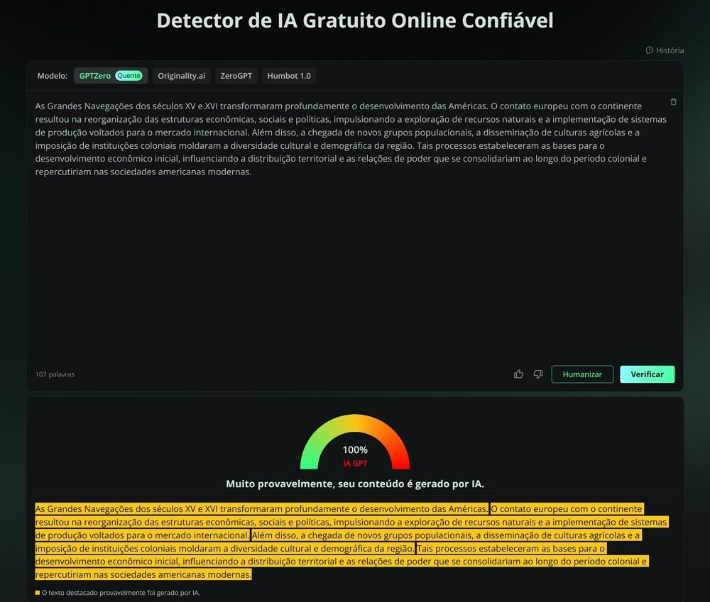 Humbot Detector de IA Gratuito