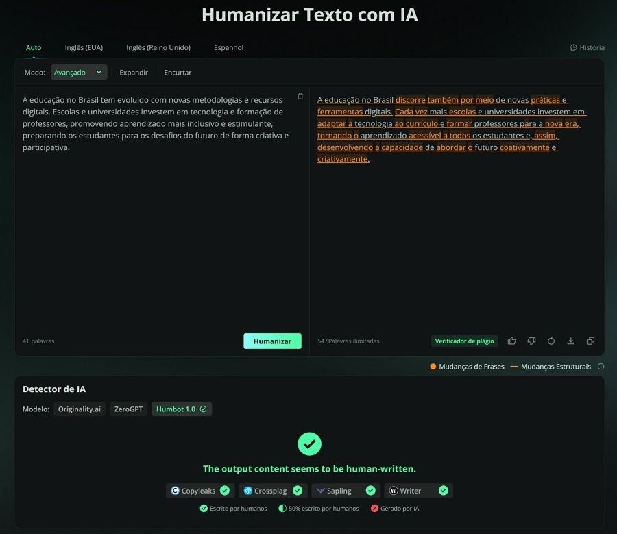 Humbot Humanizador de Texto