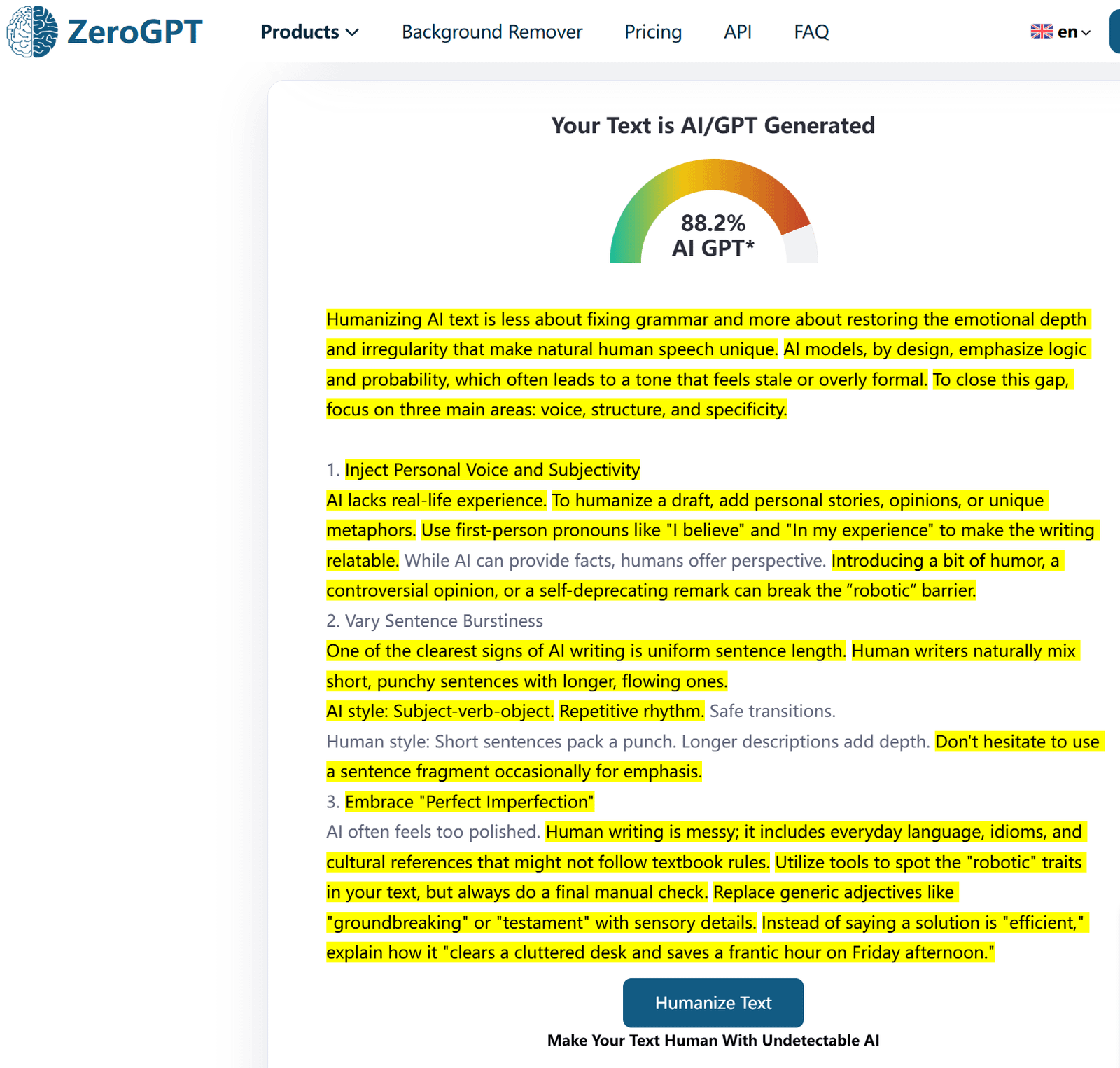 zerogpt ai detector